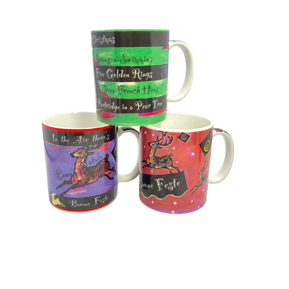 Starbucks Coffee Mug Cup 12 Days Of Christmas, Peace On Earth, Voeux De Noel